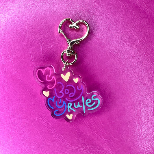 Porte-clé My body my rules