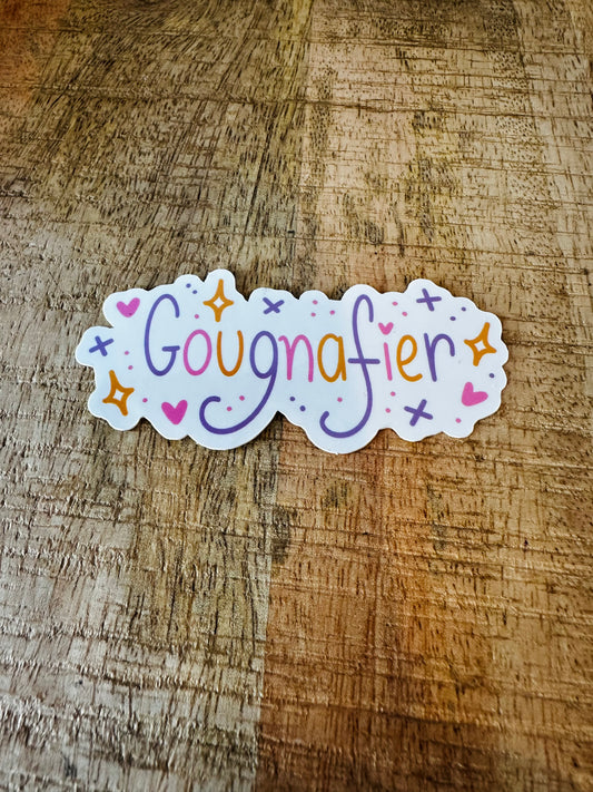 Gougnafier, autocollant
