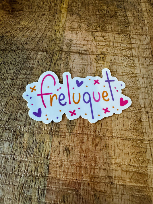 Freluquet, autocollant