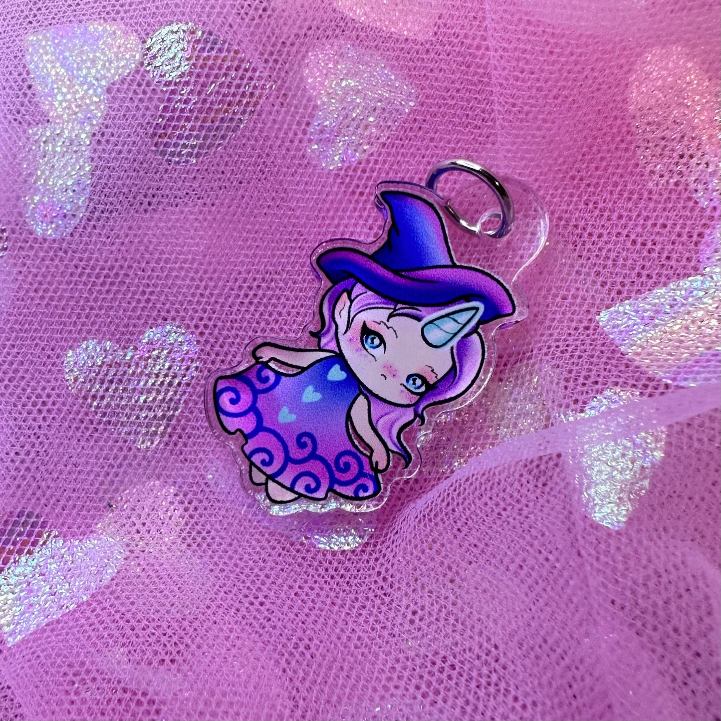 Pendentif sorcière licorne
