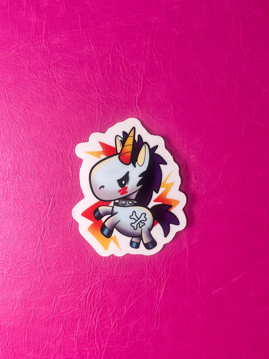 Sticker licorne rebelle