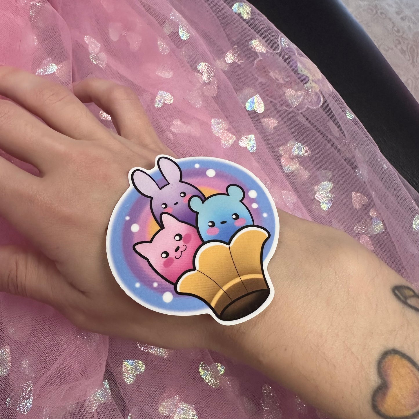 Tatouage temporaire trio mignon