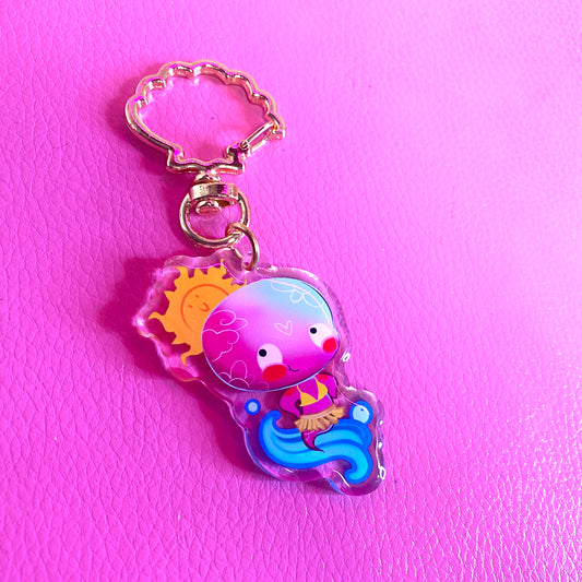 Porte-clé Coquillette à la plage