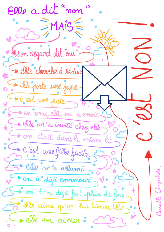 Illustration "Elle a dit non", fichier à télécharger