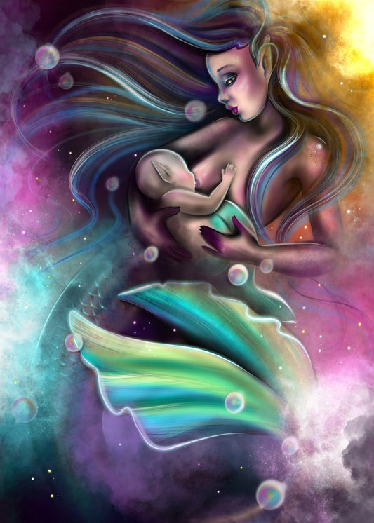 Toile Mermaid mother