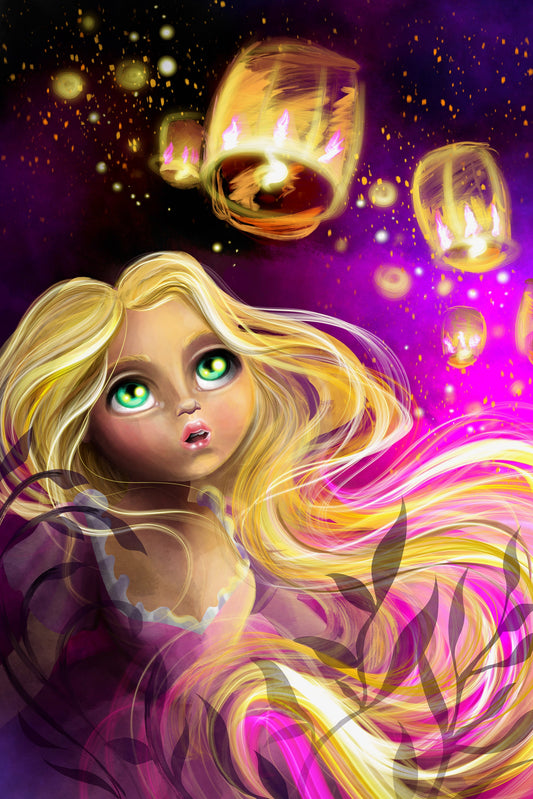 Toile, Princesse aux lanternes