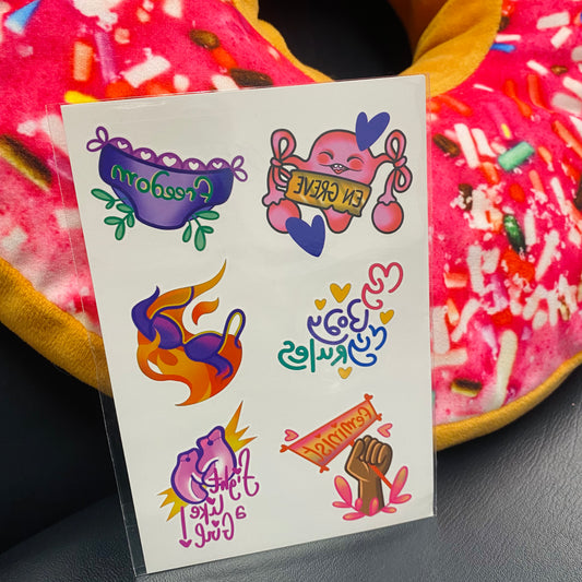 Tatouages temporaires féministes