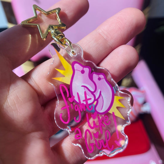 Porte-clé fight like a girl