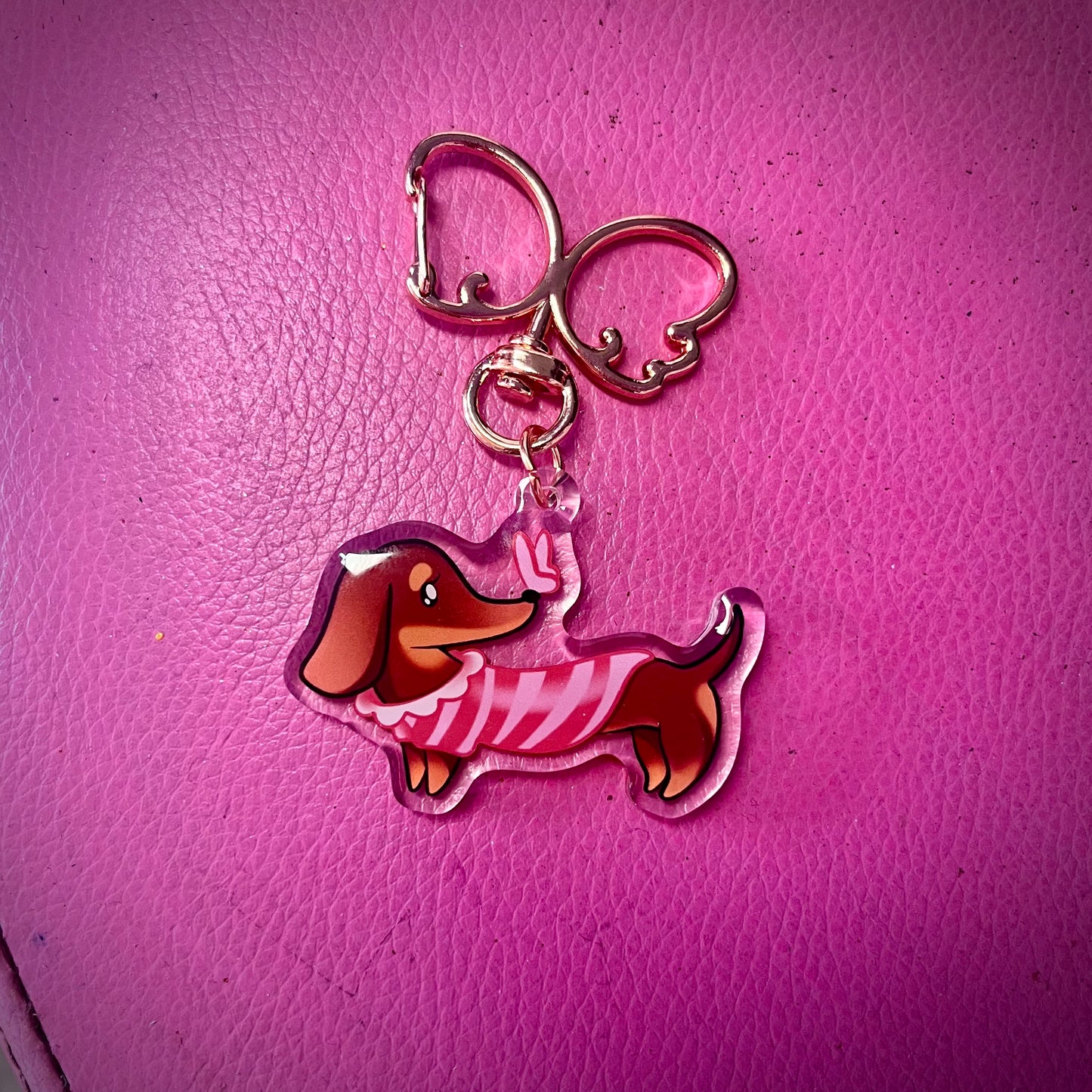 Porte-clé teckel papillon